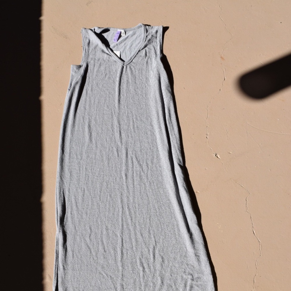 Ankle length gray dress